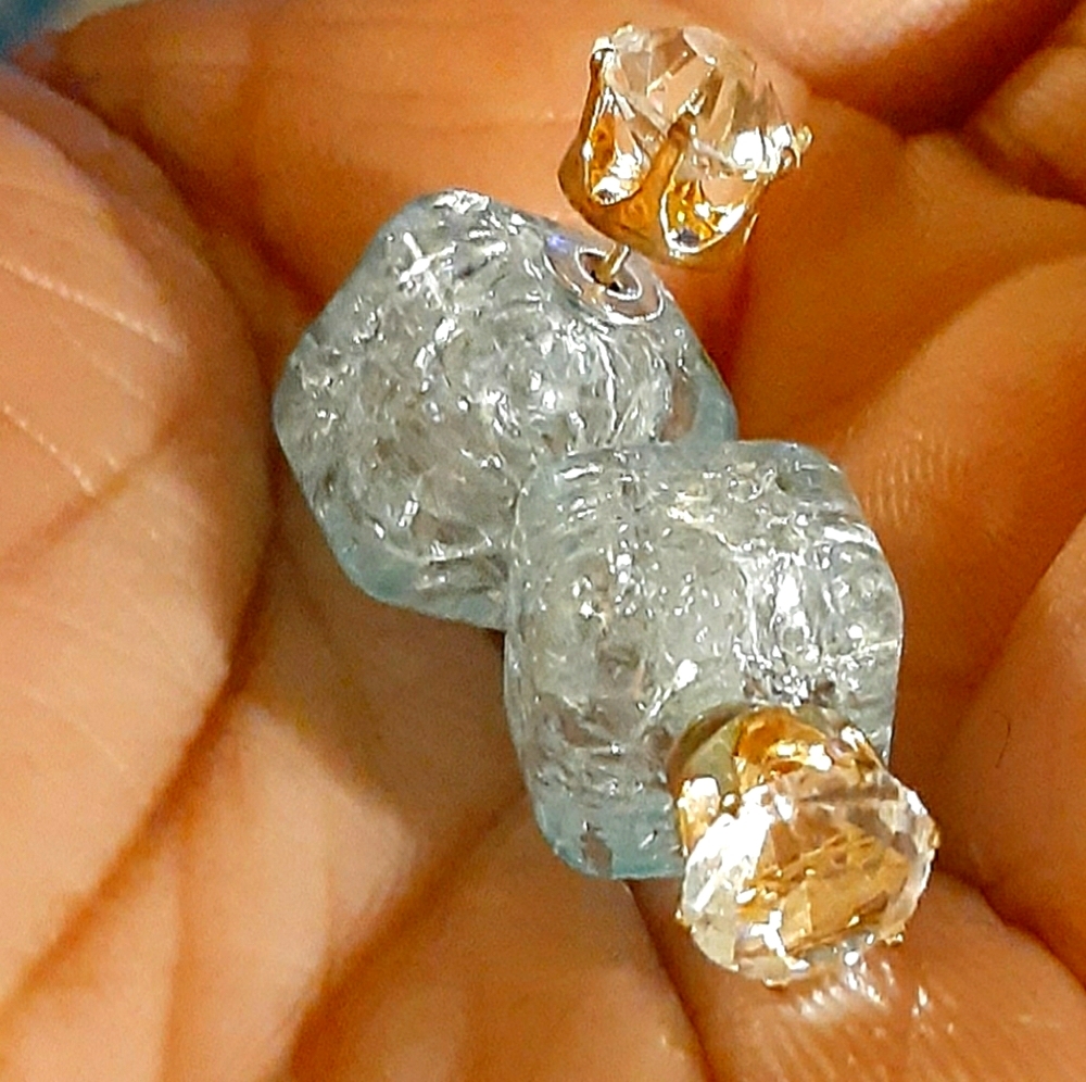💦Ice Blue Crush 💦Crystal Candy Earrings💦